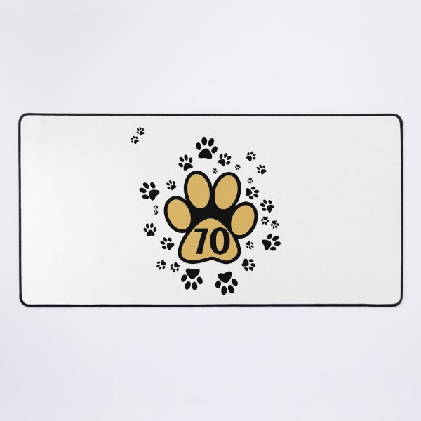 Item preview, 70 - number with animal paw pattern designed and sold by MadandMean.