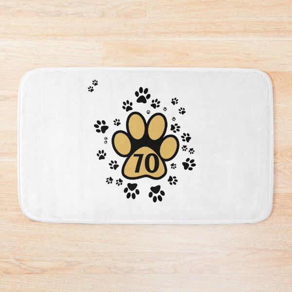 Item preview, 70 - number with animal paw pattern designed and sold by MadandMean.