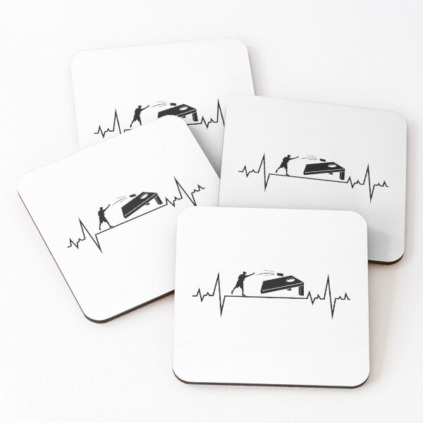 Item preview, Cornhole Bean Bag Toss Lawn Game Heartbeat Pulse designed and sold by TastefulTees.