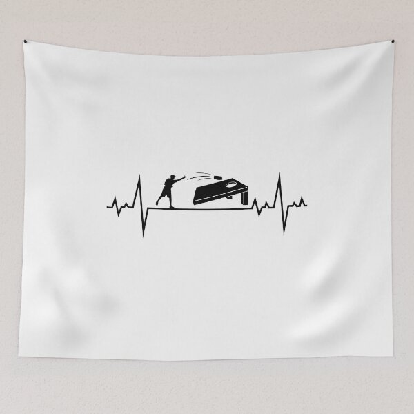 Item preview, Cornhole Bean Bag Toss Lawn Game Heartbeat Pulse designed and sold by TastefulTees.