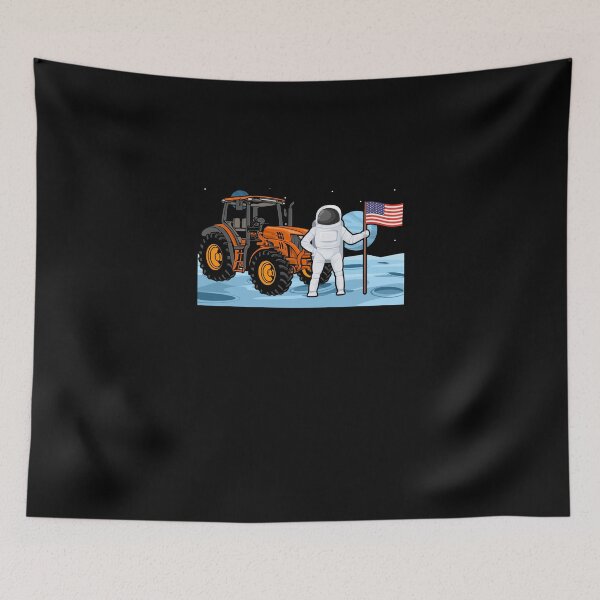 Item preview, Funny Astronaut Tractor Operator On Moon For Patriot Farmers designed and sold by Nessshirts.