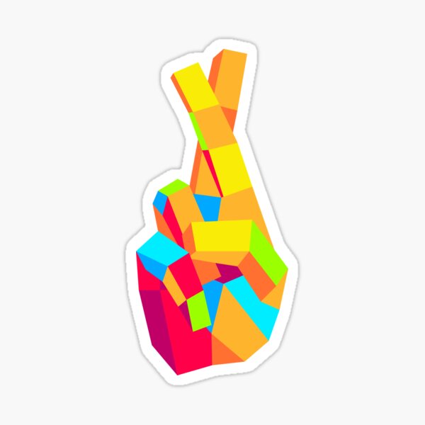Crossing Fingers Sticker