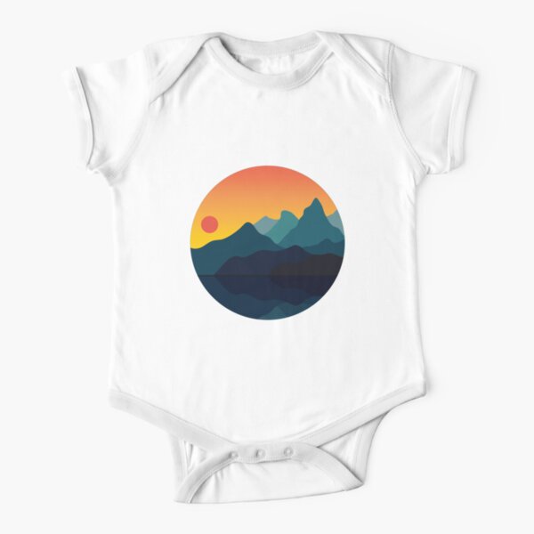 Mountain Sunset Short Sleeve Baby One-Piece