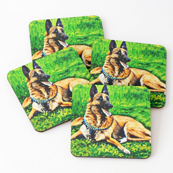 Item preview,  Belgian  Shepherd playing on grass designed and sold by mrtom414.