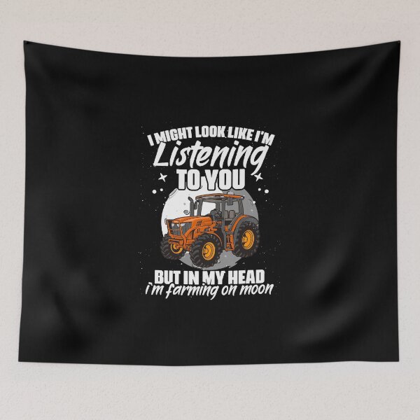 Item preview, I Might Look Like I'm Listening To You Funny Moon Farming designed and sold by Nessshirts.