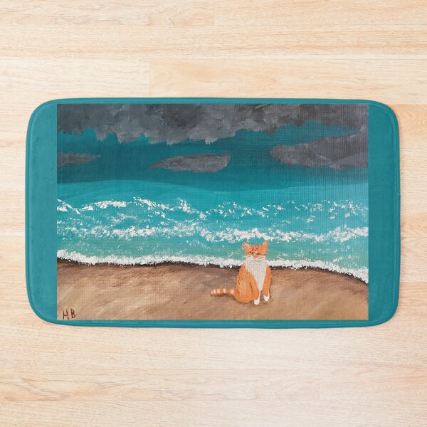 Item preview, Orange Tabby cat on the beach designed and sold by catladyjoy.