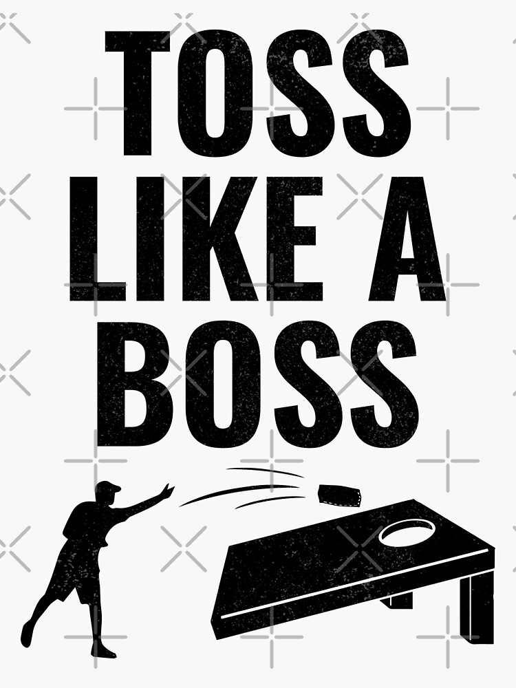 "Cornhole Bean Bag Toss Outdoor Lawn Game Funny" Sticker for Sale by