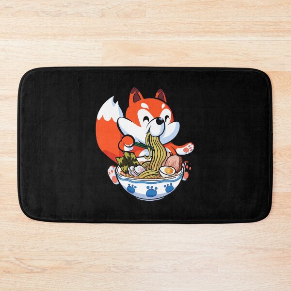 Item preview, Fox Eating Ramen - Funny designed and sold by Pixelish.