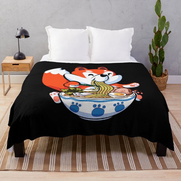 Item preview, Fox Eating Ramen - Funny designed and sold by Pixelish.