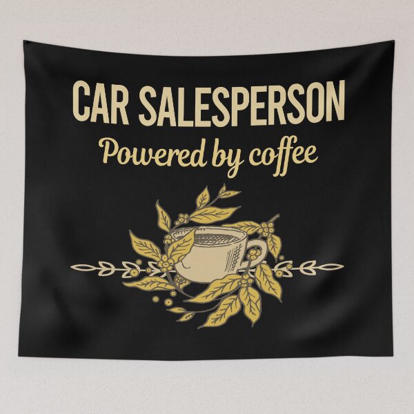 Item preview, Powered By Coffee Car Salesperson designed and sold by toniabrendaom.