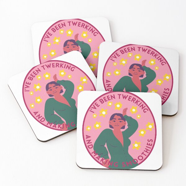 Item preview, Twerking + Making Smoothies Sticker Badge designed and sold by baldbird.