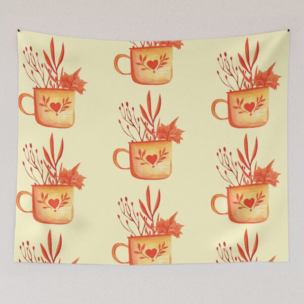 Item preview, Hygge lifestyle watercolor fall art designed and sold by pinkyfish1010.
