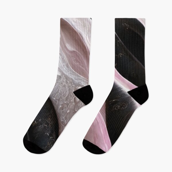 Item preview, Glamorous Liquid Satin Ribbons Pattern in Pink, Black and White designed and sold by Jennykies.