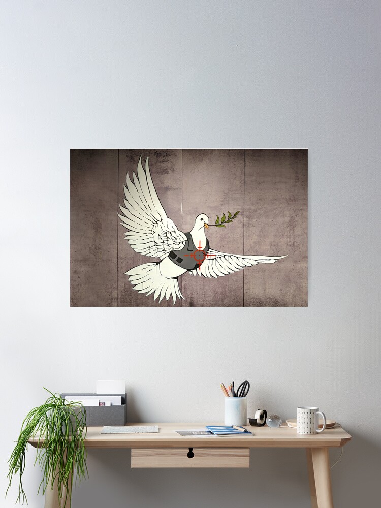 大幅値下げ・Banksy バンクシー Armoured Dove 鳩 ポスター