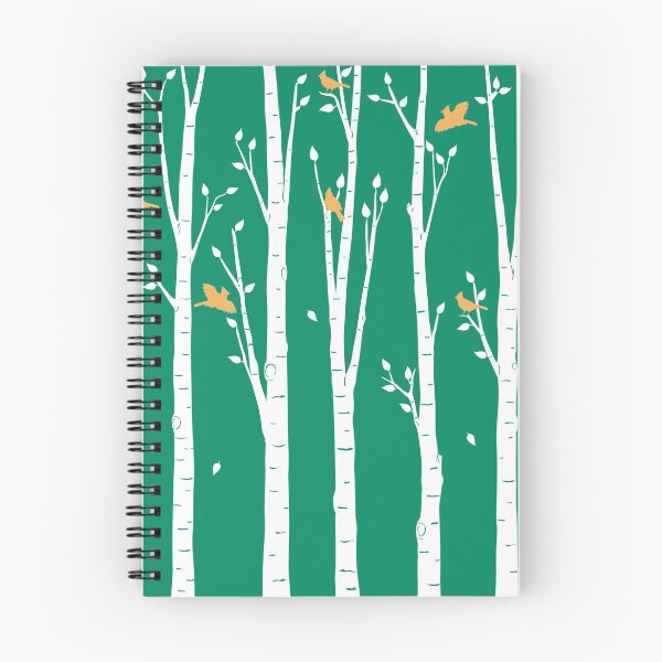 Item preview, White birch trees and birds designed and sold by Bicone.