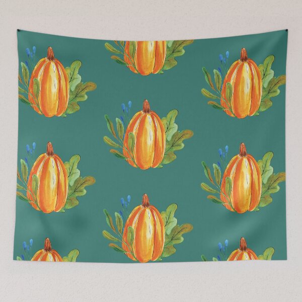 Item preview, Watercolor pumpkin drawing designed and sold by pinkyfish1010.