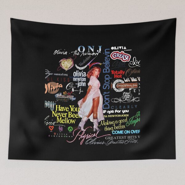 Item preview, Olivia Newton-John Logo Collage  Graphic  designed and sold by empsonhjslyton.