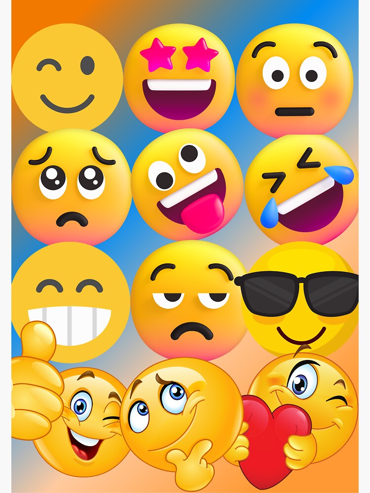 "EMOTICONS" Sticker for Sale by NARDSLab Redbubble