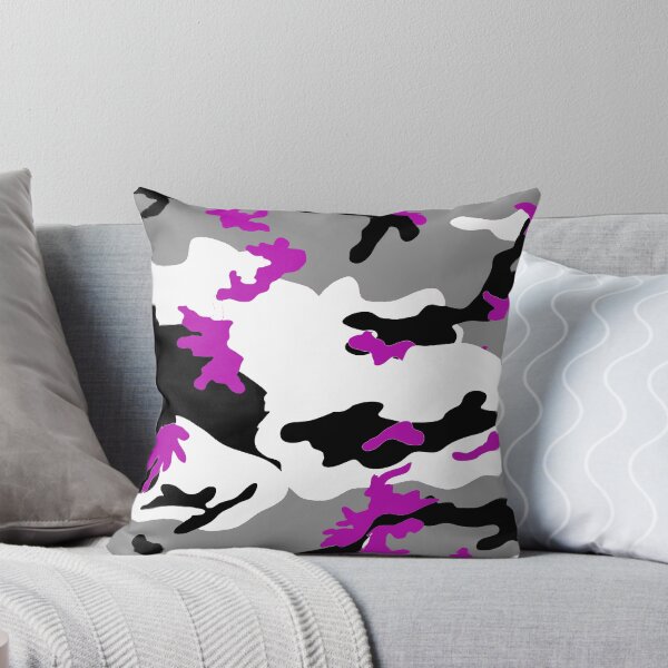 Item preview, Patrón de camuflaje blanco negro gris morado designed and sold by Flowchart.