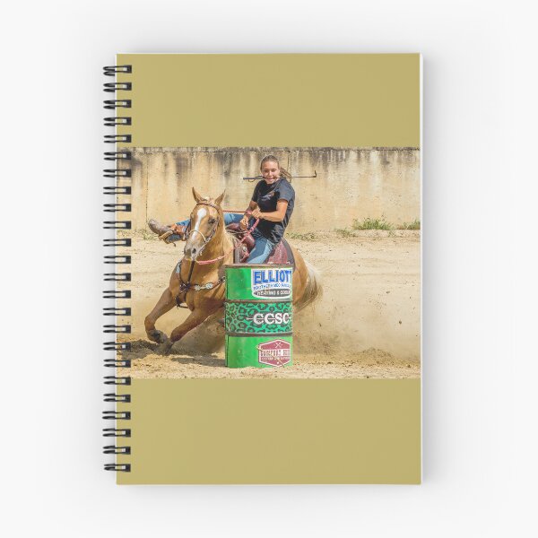 Item preview, Barrel racer rounding a barrel designed and sold by Joe Saladino.
