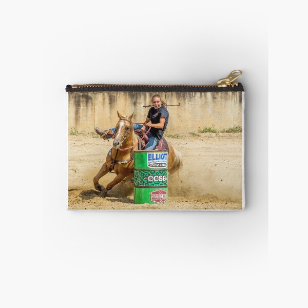Item preview, Barrel racer rounding a barrel designed and sold by Joe Saladino.