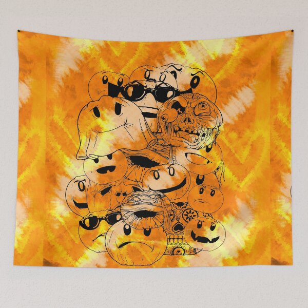Item preview, Tie Dye Halloween pumpkin party (orange) designed and sold by Martzart.