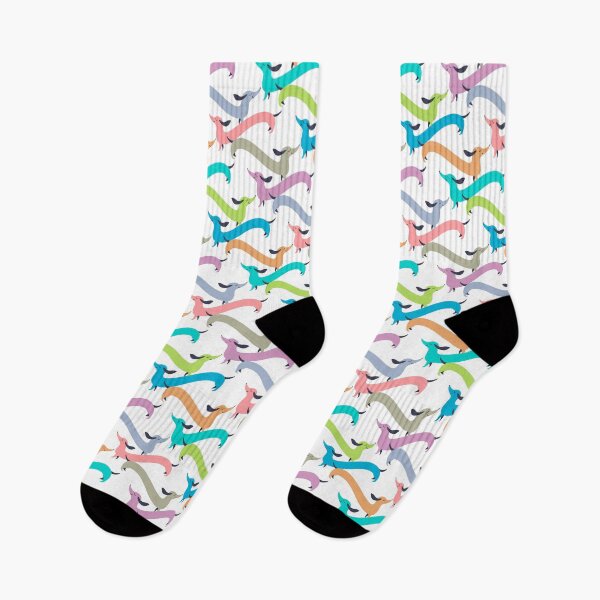 Item preview, Pattern with funny long Dachshund dog designed and sold by zuperelectracat.