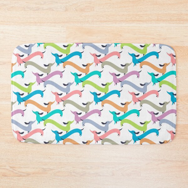 Item preview, Pattern with funny long Dachshund dog designed and sold by zuperelectracat.