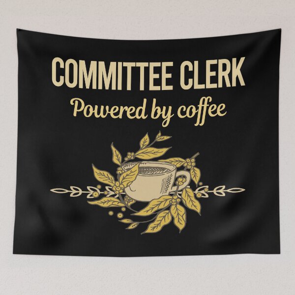 Item preview, Powered By Coffee Committee Clerk designed and sold by toniabrendaom.