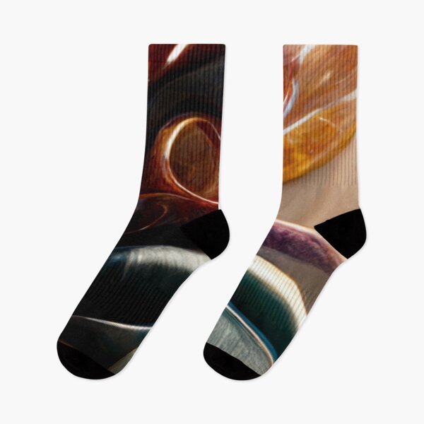 Item preview, Glamorous Liquid Satin Ribbons Pattern in Warm Autumn Tones designed and sold by Jennykies.