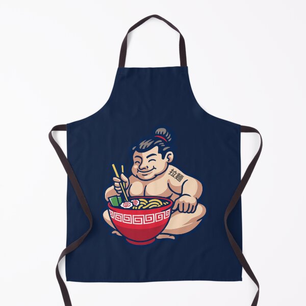 Item preview, Japanese Samoan Wrestler Eating Ramen - Funny designed and sold by Pixelish.