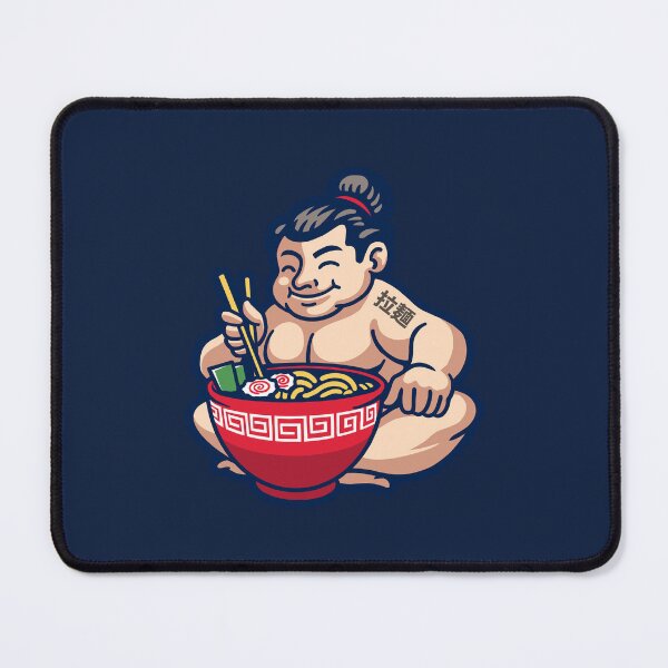 Item preview, Japanese Samoan Wrestler Eating Ramen - Funny designed and sold by Pixelish.
