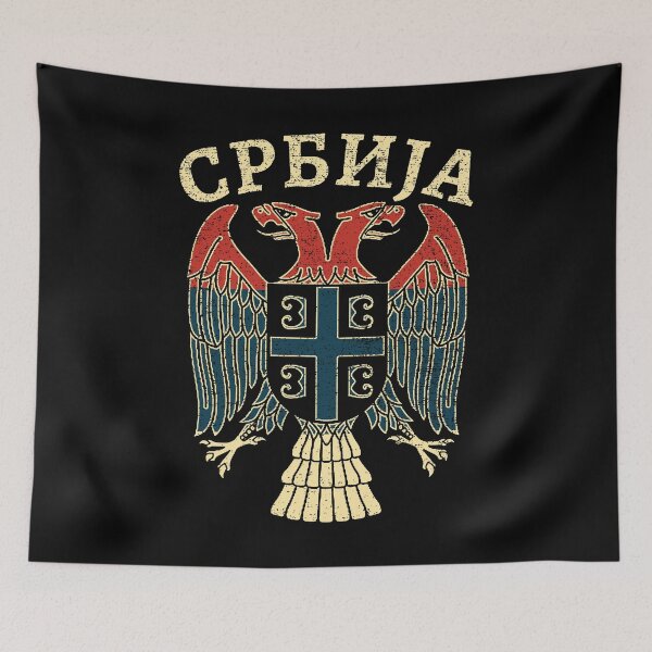 Item preview, Serbia coat of arms flag eagle Serbian Cyrillic designed and sold by Mila1946.