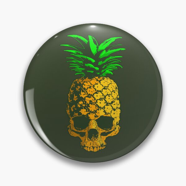 Item preview, Pineapple Skull Hawaiian Halloween Gothic Summer Pop Art designed and sold by GrandeDuc.