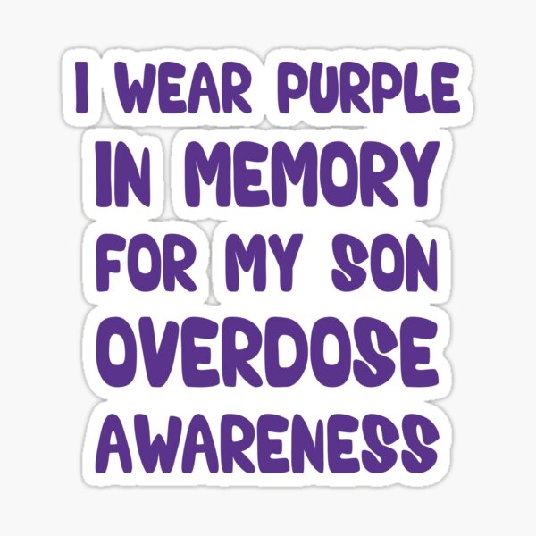 Overdose Awareness Purple Ribbon Sticker / Vinyl Decal / Car