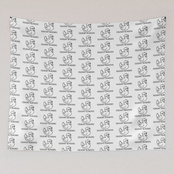 Item preview, Squeaky Blinders funny cute angry rubber duck quote lettering line digital illustration designed and sold by AlmightyClaire.