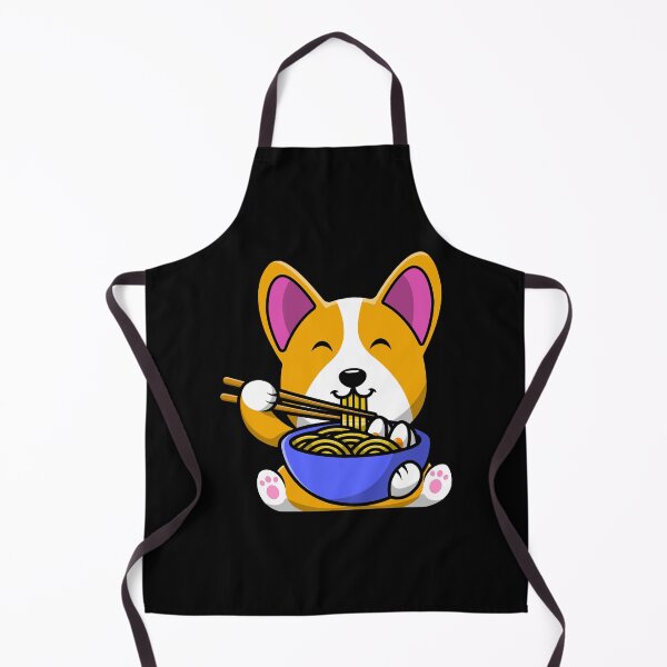 Item preview, Corgi Eating Ramen - Funny designed and sold by Pixelish.