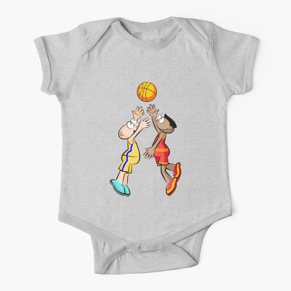 Basketball Players Cartoon Style Baby One Piece By Megasitiodesign Redbubble
