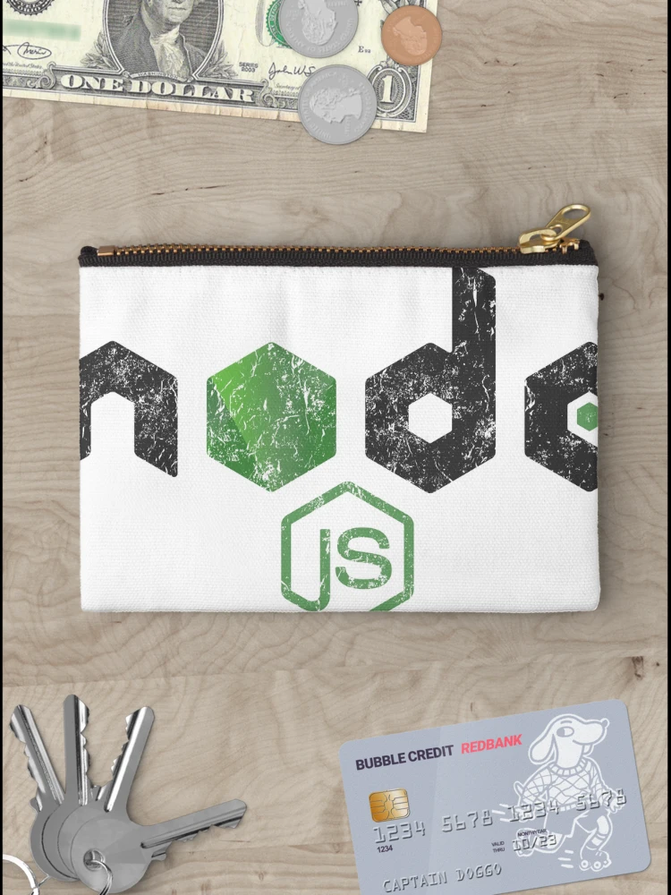 Thumbnail 3 of 4, Zipper Pouch, Retro NodeJS JavaScript Programmer designed and sold by vladocar.