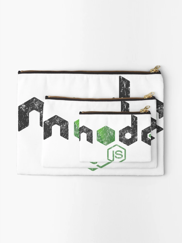 Thumbnail 2 of 4, Zipper Pouch, Retro NodeJS JavaScript Programmer designed and sold by vladocar.