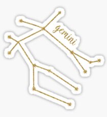Gemini Gold Constellation Sticker