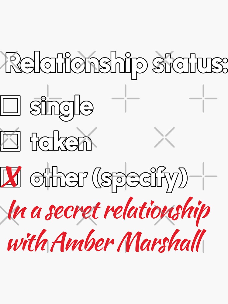 "Amber Marshall Relationship 2" Sticker for Sale by 2Girls1Shirt