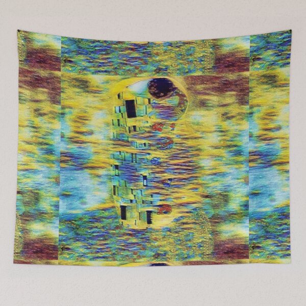 Item preview, Mash up of The Kiss by Klimt and The Lake at Montgeron by Claude Monet designed and sold by CristalleLisa.