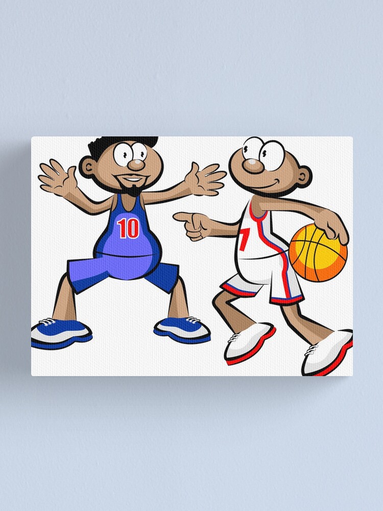Lienzo «Jugadores de baloncesto - estilo de dibujos animados» de  MegaSitioDesign | Redbubble