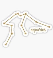 Aquarius Gold Constellation Sticker