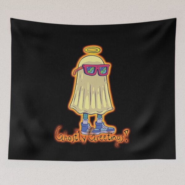 Item preview, Ghostly Greetings! Halloween Creepy Glowing Design designed and sold by limos.