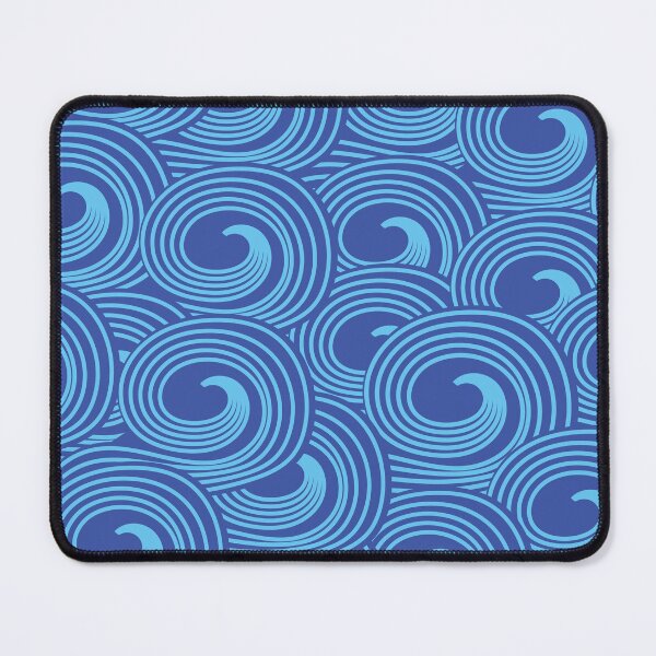 Item preview, Abstract swirly blue ocean waves pattern  designed and sold by Yasminepatterns .