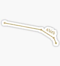 Aries Gold Contellation Sticker