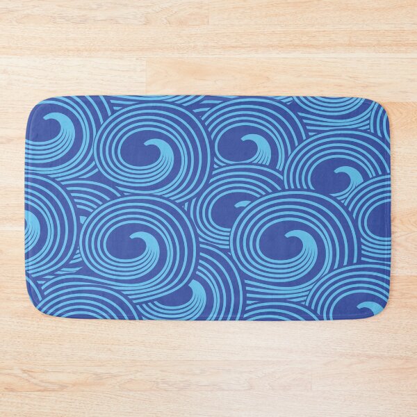 Item preview, Abstract swirly blue ocean waves pattern  designed and sold by Yasminepatterns .