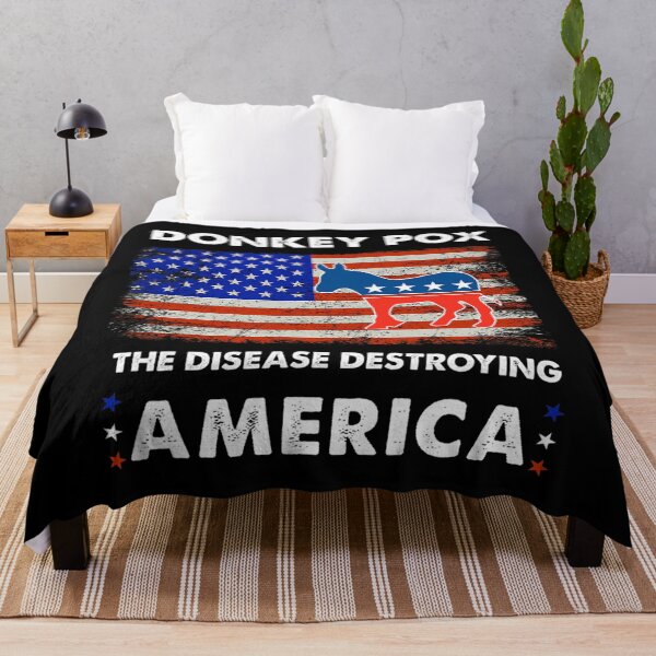 Item preview, Donkey Pox The Disease Destroying America USA Flag Donkeypox designed and sold by emotionaldegrad.